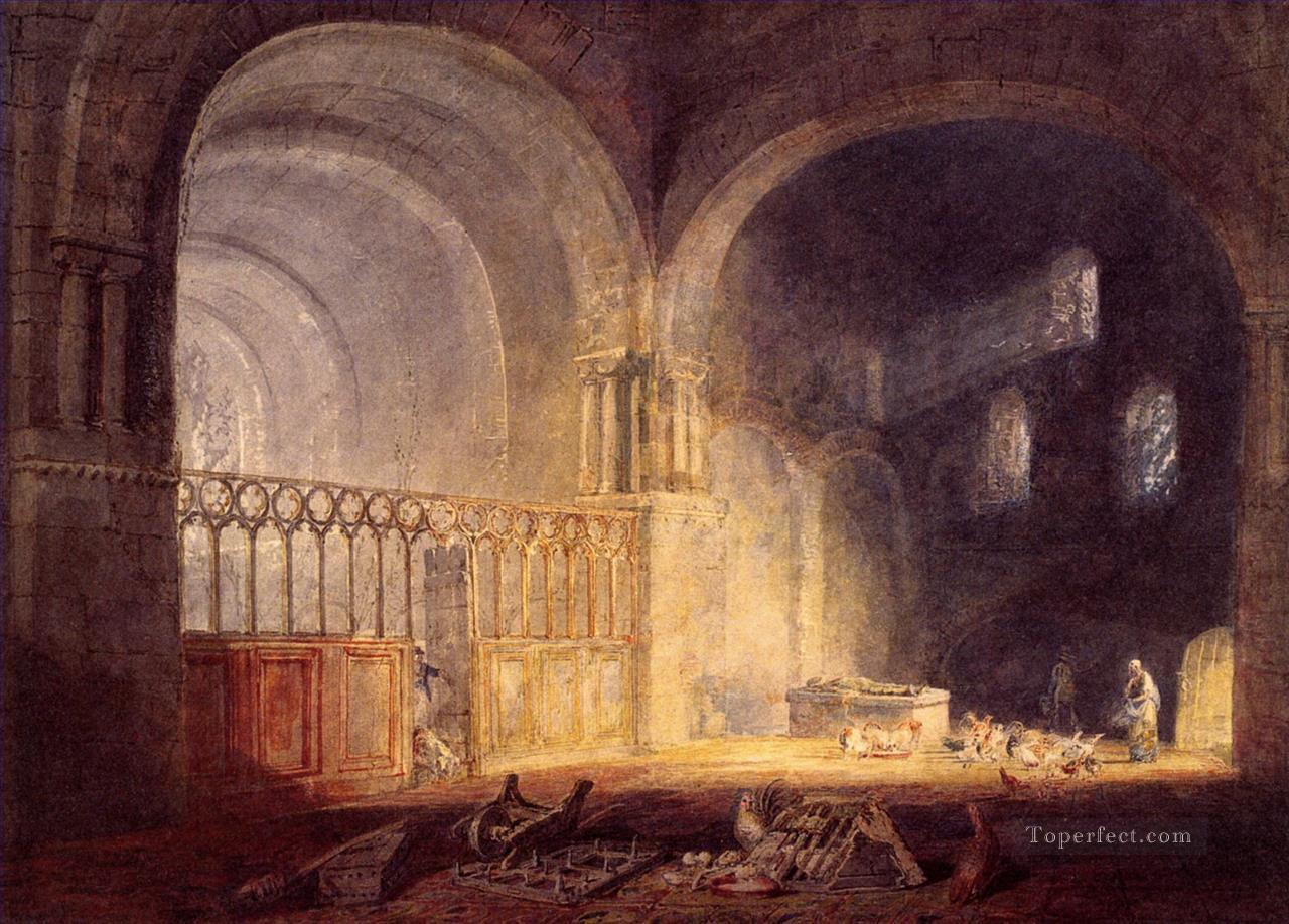 Transept of Ewenny Prijory Glamorganshire landscape Turner Oil Paintings